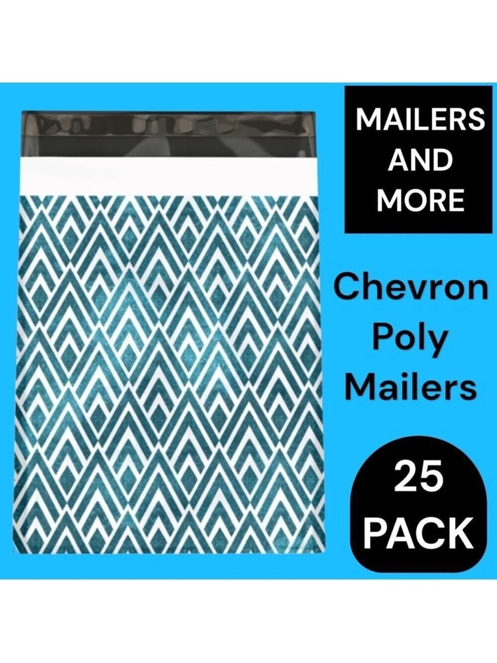 25 10X13 Poly Mailers, Geometric Chevron, Shipping Envelopes PRICE IS FIRM - Picture 4 of 8